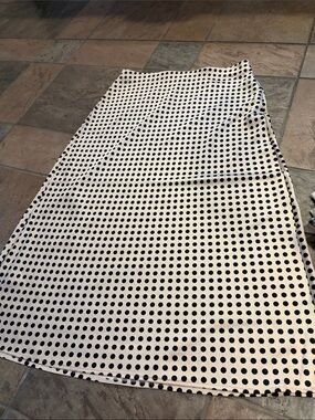 Rachel Zoe White Polka Dot Black Midi Skirt